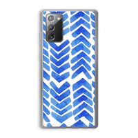 Blauwe pijlen: Samsung Galaxy Note 20 / Note 20 5G Transparant Hoesje