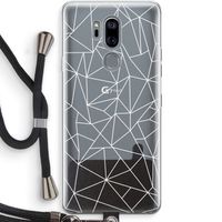Geometrische lijnen wit: LG G7 Thinq Transparant Hoesje met koord