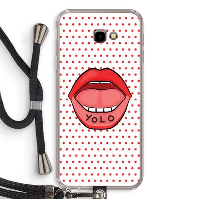 Yolo Denise: Samsung Galaxy J4 Plus Transparant Hoesje met koord