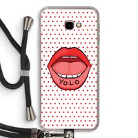Yolo Denise: Samsung Galaxy J4 Plus Transparant Hoesje met koord