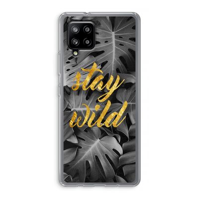 Stay wild: Samsung Galaxy A42 5G Transparant Hoesje