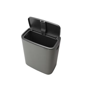 Brabantia Bo Touch Bin afvalemmer 60 liter met kunststof binnenemmer - Mineral Concrete Grey