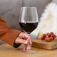 Rood wijnglas graveren - thumbnail