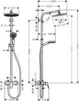 Hansgrohe Crometta S 240 1jet Showerpipe Met Douchekraan Chroom - thumbnail