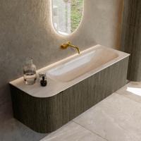 Badmeubel Mondiaz Kurve-Dlux | 135 cm | Meubelkleur Shadow | Wastafelkleur Meli | Solid surface | Wasbak rechter zijde spoelbak | Zonder kraangat(en) Badmeubel Mondiaz Kurve-Dlux | 135 cm | Meubelkleur Shadow | Wastafelkleur Meli | Solid surface | Wasbak rechter zijde spoelbak | Zonder kraangat(en)