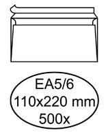 Envelop Quantore bank EA5/6 110x220mm zelfklevend wit 500st. - thumbnail