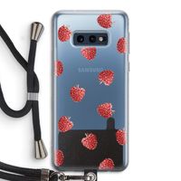 Framboosjes: Samsung Galaxy S10e Transparant Hoesje met koord