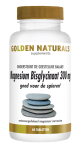 Golden Naturals Magnesium Bisglycinaat 300 mg Vegan (60 tabl)