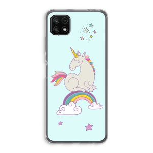 Regenboog eenhoorn: Samsung Galaxy A22 5G Transparant Hoesje
