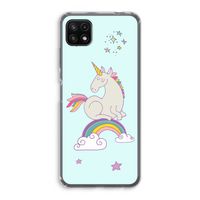 Regenboog eenhoorn: Samsung Galaxy A22 5G Transparant Hoesje