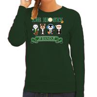 Foute Kersttrui/sweater voor dames - de hosti band - groen - kerstmuziek - band