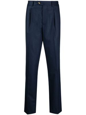 Brunello Cucinelli pantalon à plis creux - Bleu