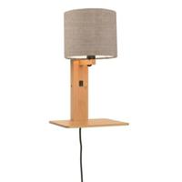 GOOD&MOJO Wandlamp Andes - Bamboe|Taupe - 19x24x36cm