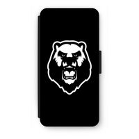 Angry Bear (black): iPhone SE 2020 Flip Hoesje