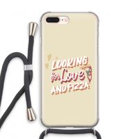 Pizza is the answer: iPhone 7 PLUS Transparant Hoesje met koord