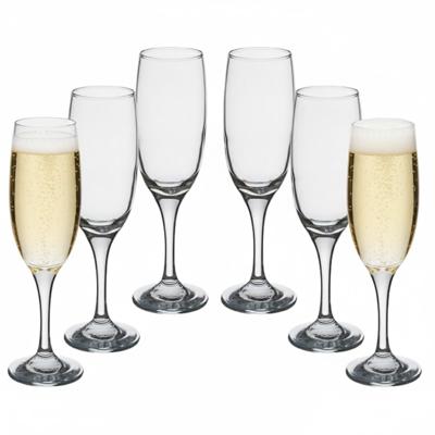 Secret de Gourmet Champagneglazen Paola - 6x stuks - prosecco/cava glazen - 120 ml