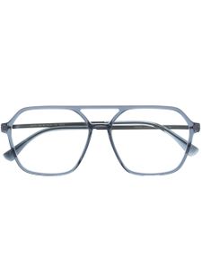 Mykita lunettes de soleil à monture pilote transparente - Bleu