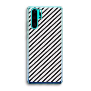 Strepen zwart-wit: Huawei P30 Pro Transparant Hoesje