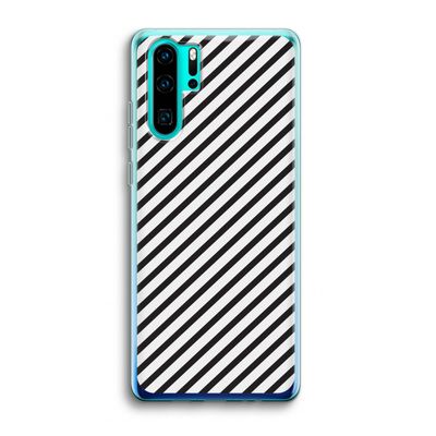 Strepen zwart-wit: Huawei P30 Pro Transparant Hoesje