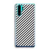 Strepen zwart-wit: Huawei P30 Pro Transparant Hoesje