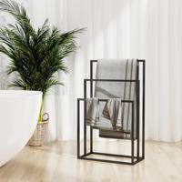 VidaXL Handdoekenrek vrijstaand 48x24x79 cm ijzer zwart