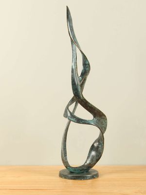 Abstract brons sculptuur Verbinding, 50 cm