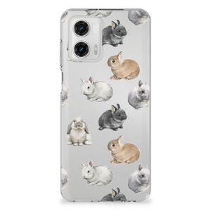 TPU Hoesje voor Motorola Moto G73 Konijntjes