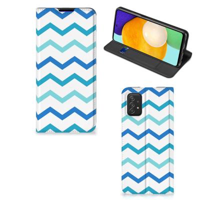 Samsung Galaxy A03s | Hoesje met Magneet | Zigzag Blauw