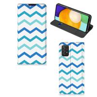 Samsung Galaxy A03s | Hoesje met Magneet | Zigzag Blauw