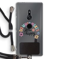 Happy days: Sony Xperia XZ2 Transparant Hoesje met koord