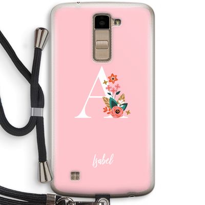 Pink Bouquet: LG K10 (2016) Transparant Hoesje met koord