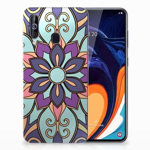 Samsung Galaxy A60 TPU Case Purple Flower