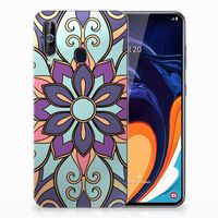 Samsung Galaxy A60 TPU Case Purple Flower