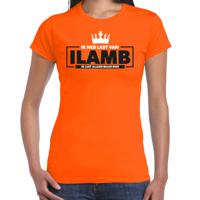 Koningsdag verkleed T-shirt voor dames - ik lust alleen maar bier - oranje - feestkleding - thumbnail