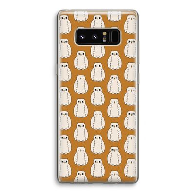 Uilen: Samsung Galaxy Note 8 Transparant Hoesje