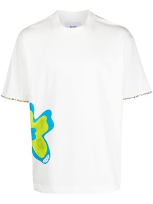 Bonsai t-shirt en coton à imprimé graphique - Blanc