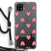 Ondersteboven verliefd: Samsung Galaxy A22 5G Transparant Hoesje met koord