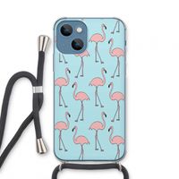 Anything Flamingoes: iPhone 13 mini Transparant Hoesje met koord