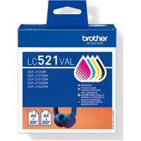 Brother LC521VAL inktcartridge 4 stuk(s) Origineel Zwart, Cyaan, Magenta, Geel - thumbnail