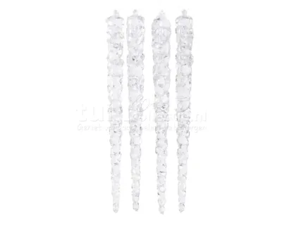 Kerstornament IJspegel Glow in the Dark 4st
