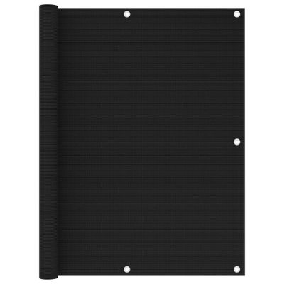 VidaXL Balkonscherm 120x500 cm hdpe zwart