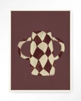 Urban Cotton Wandkleed 'Vivid Vase 07' 80 x 110cm in Floating Frame - off white