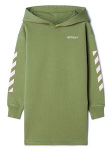 Off-White Kids robe-hoodie à imprimé Arrows - Vert