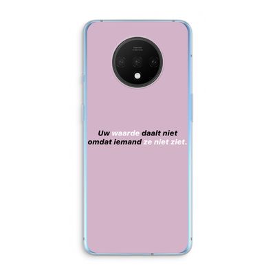 uw waarde daalt niet: OnePlus 7T Transparant Hoesje