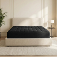 1+1 Gratis Wasbare Topper & Hoeslaken In 1 - Ultiem Slaapcomfort - Zwart - Dekbed-Discounter.nl