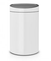 Brabantia Touch Bin afvalemmer 40 liter met kunststof binnenemmer - White - thumbnail