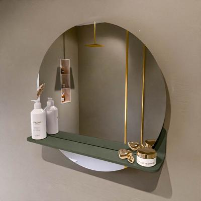 MONDIAZ SPOT spiegel rond 60cm met Spiegelplanchet kleur Army.