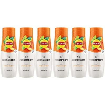 SODASTREAM Concentraten - Verpakking van 6 Lipton Ice Tea Concentraten - Tot 54 liter dranken - 440 ml