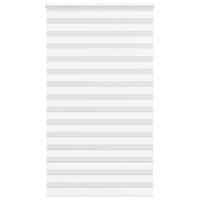 VidaXL Zebra rolgordijn 135x200 cm stofbreedte 130,9cm polyester wit