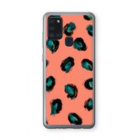 Pink Cheetah: Samsung Galaxy A21s Transparant Hoesje